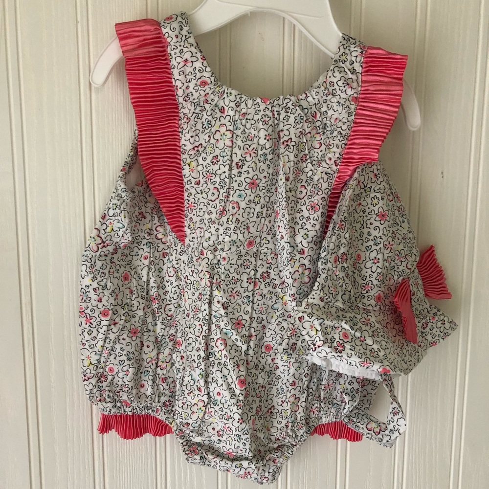 NWOT baby girl one piece with hat